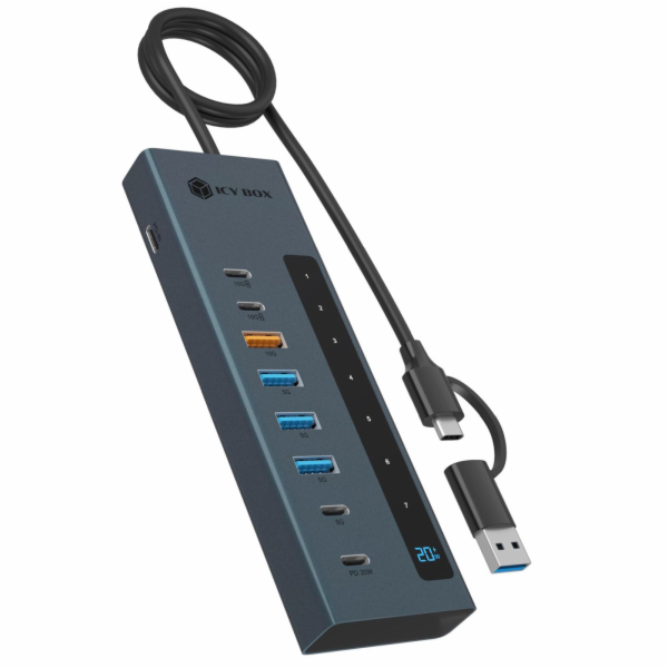ICY BOX IB-HUB1743-CPD 9-in1 HUB mit PD und USB-C/USB-A
