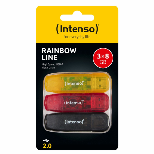 Intenso Rainbow Line         8GB USB Stick 2.0  Multipack...