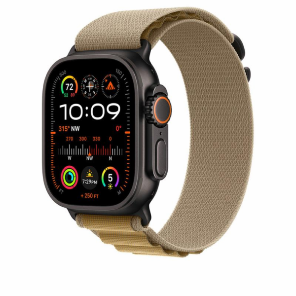 Apple Watch 49mm Tan Alpine Loop - Small - Black Titanium...