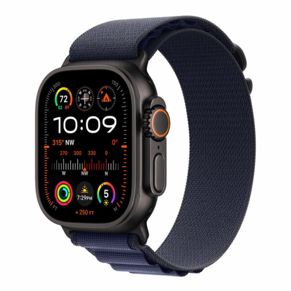 Apple Watch 49mm Navy Alpine Loop - Small - Black Titaniu...
