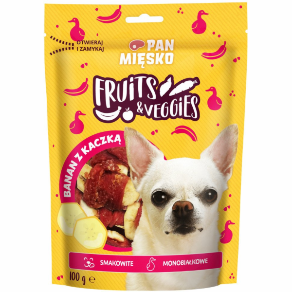 PAN MIĘSKO Fruits & Veggies Banana with duck - pamlsek pr...