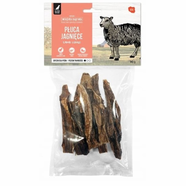 WIEJSKA ZAGRODA Lamb lungs - pamlsek pro psa - 90g