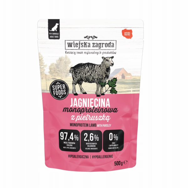 WIEJSKA ZAGRODA Monoprotein Lamb - vlhké krmivo pro psy -...