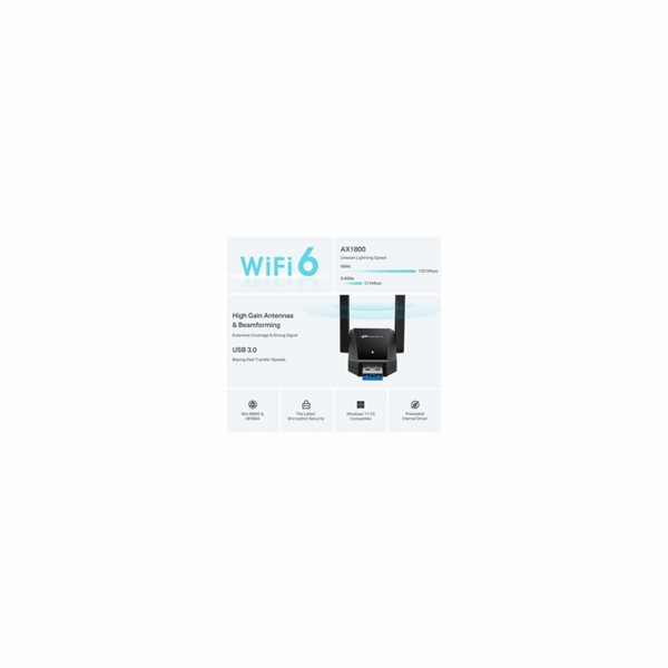 USB klient TP-Link Archer TX30U Plus AX 1800 adaptér, 2,4...