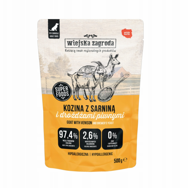 WIEJSKA ZAGRODA Goat and venison - vlhké krmivo pro psy -...