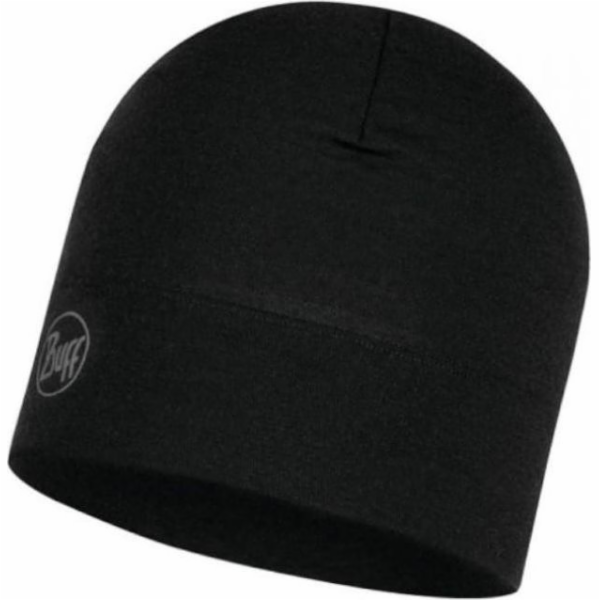 BUFF MERINO MIDWEIGHT BEANIE SOLID BLACK čepice