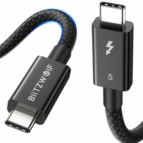 BlitzWolf BW-HDC8 240W kabel USB-C na USB-C, 0,.5m (černý)