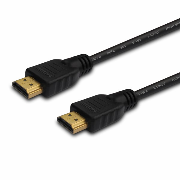 SAVIO CL-195 HDMI kabel 2 m, černý, pozlacené konektory, ...