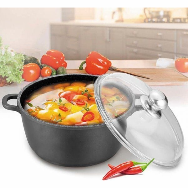 Maestro MR-4628C Hrnec s poklicí 28 cm 5,8 l Černý