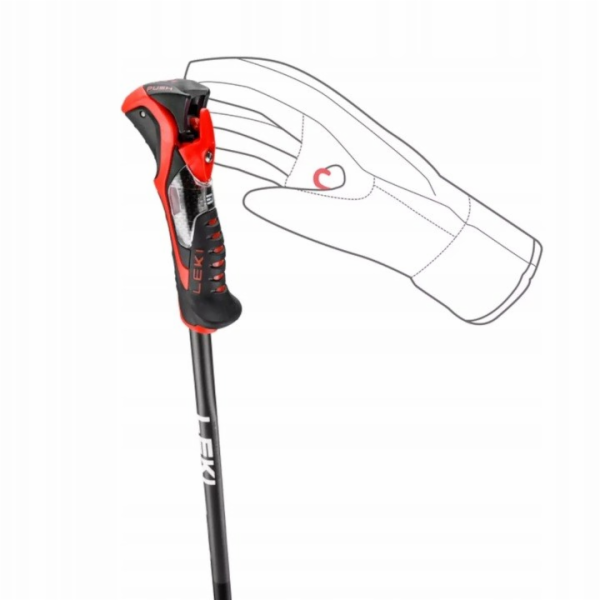 LEKI HŮLEČKY 3D AIRFOIL černá/červená 125