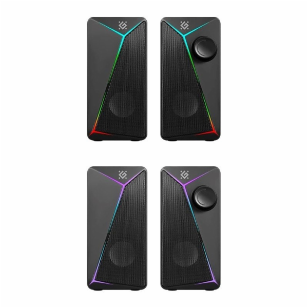 PC Speakers 2.0 DEFENDER J5 2.0 6W LED USB black