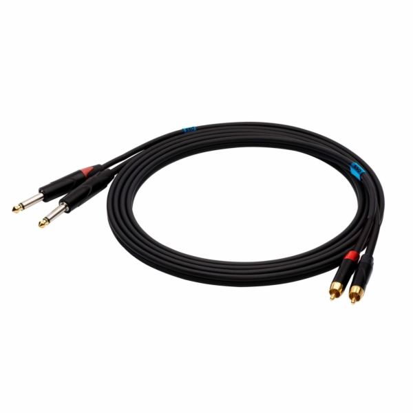 SSQ RCAJM1 SS-1427 Kabel 2x RCA - 2x Jack Mono 6,3 mm 1 m...