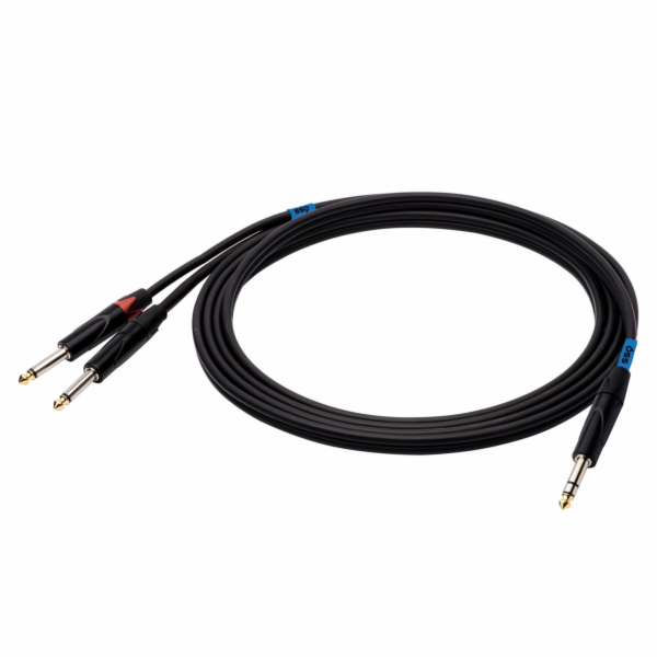 SSQ JSJM1 SS-1452 Kabel Jack Stereo - 2x Jack Mono 1 m Černá