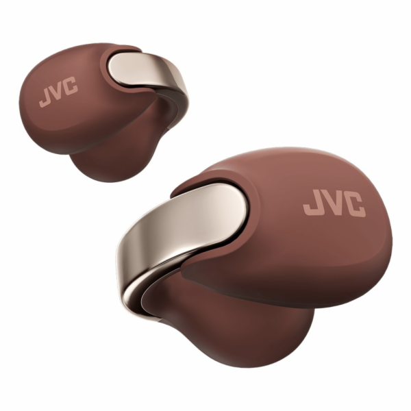 JVC HA-NP1TTU - otevřené sluchátka TWS typu Earcuff, vínová