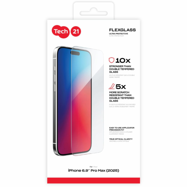 Tech21 FlexGlass?Ultra Clear for iPhone 17 Pro Max Clear