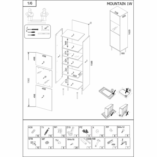 Cama MOUNTAIN 207004 skřínka do obývacího pokoje Úložná s...