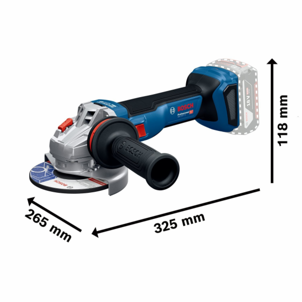 Bosch GWS 18V-11 06019N4100 Professional solo, 18 voltů A...