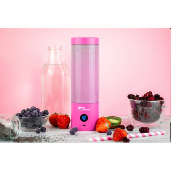 FitStream Pro Pink , přenosný, USB nabíjecí mixér
