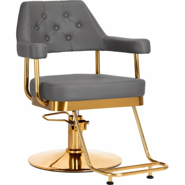 Activeshop Gabbiano kadeřnické křeslo Granada zlato šedá