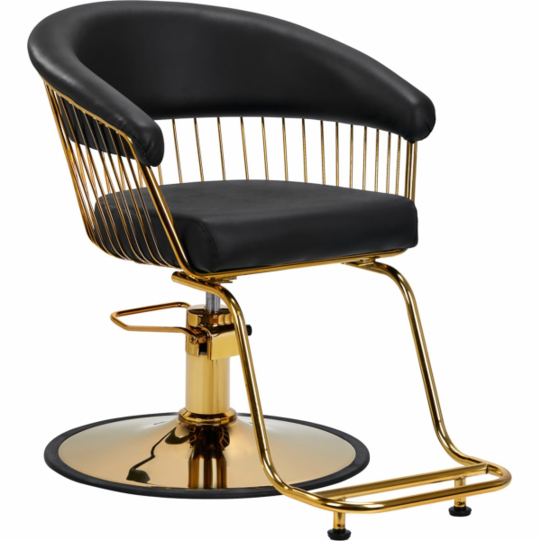 Kadeřnické křeslo Activeshop Hair System Lille zlato černé