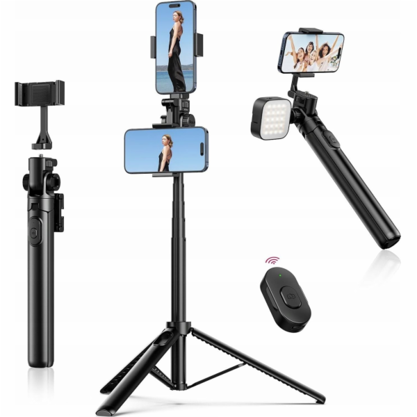 Stativ Monopod Selfie Stick Remote 1/4 ISO 2x držák telef...