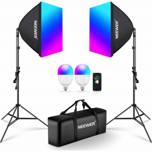 Neewer Osvětlovací sada 2x softbox 60cm / stativ 210cm / ...