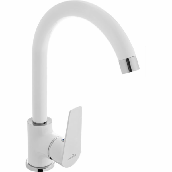 Invena Kuchyňská baterie Dokos, stojací, bílá (BZ-19-002)
