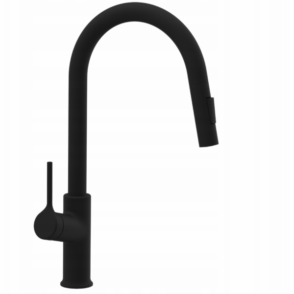 Invena Kuchyňská baterie s výsuvným výtokem Farsala, čern...