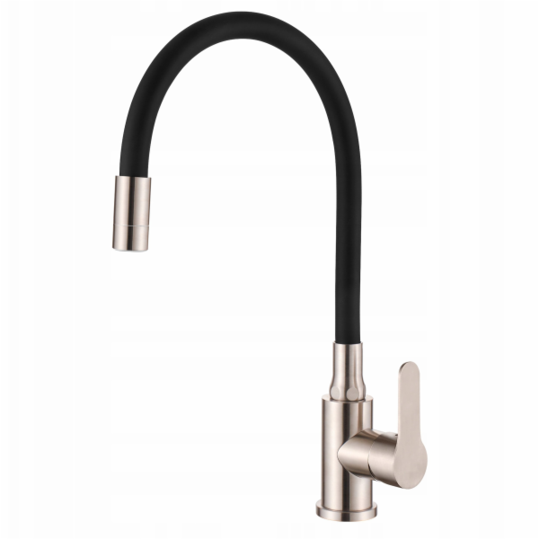 Invena Kuchyňská baterie Ksanti Inox, nerezová ocel/černá...
