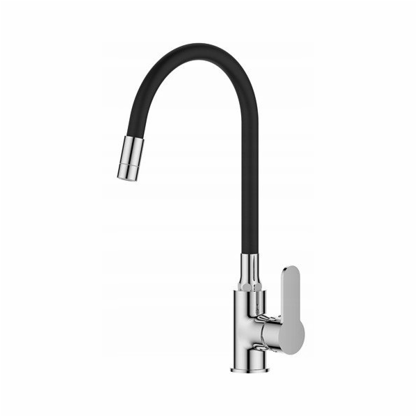 Invena Kuchyňská baterie Ksanti, chrom/černá BZ-37-008-L
