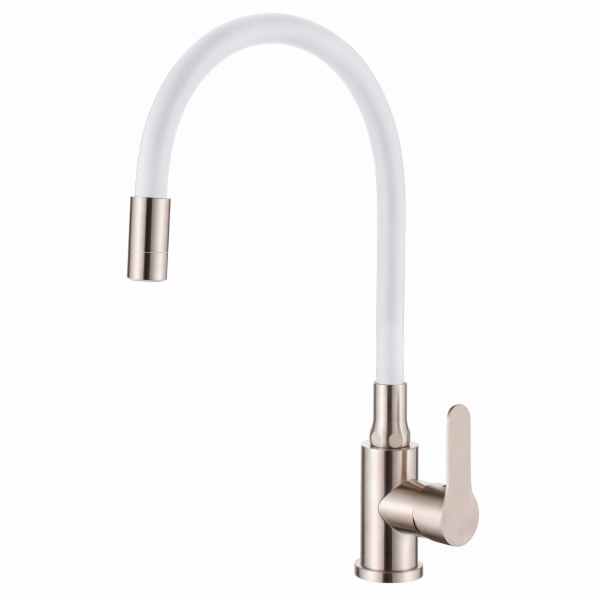 Invena Kuchyňská baterie Ksanti Inox, nerezová ocel/bílá ...