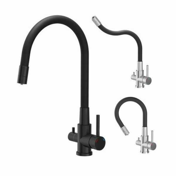 Steiner AGNES SteelQ třícestná ocelová kuchyňská baterie ...