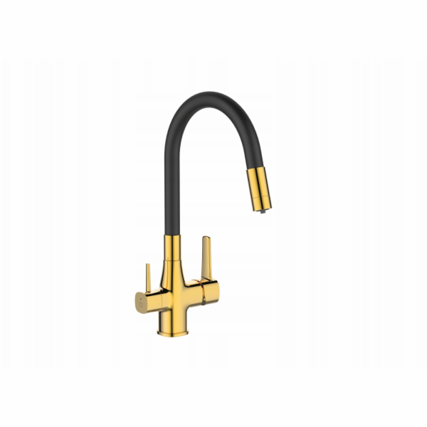 Invena Kuchyňská baterie s filtrem Glamour, zlatá BZ-02-F...