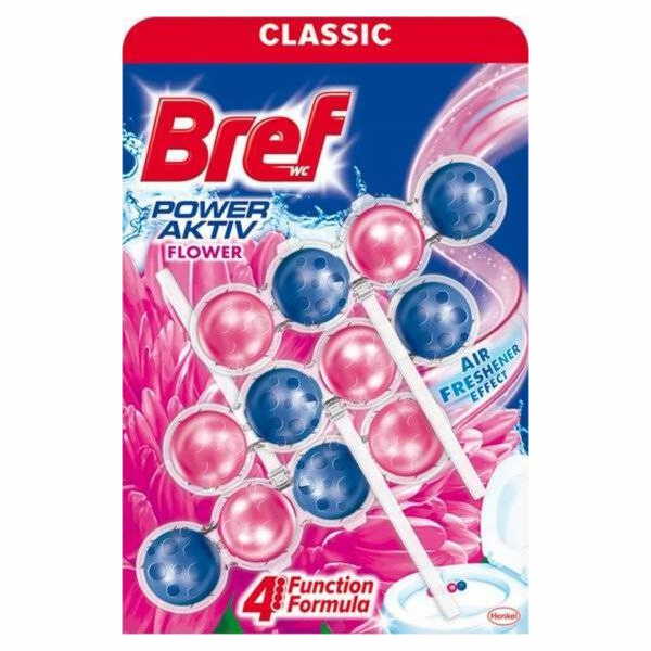 Čistič a osvěžovač toalety Bref PA Flowers 3x50g