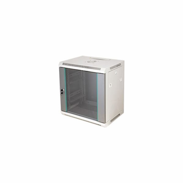 Q-LANTEC 19" 18U nástěnný rack 600x450, prosklené dveře, ...