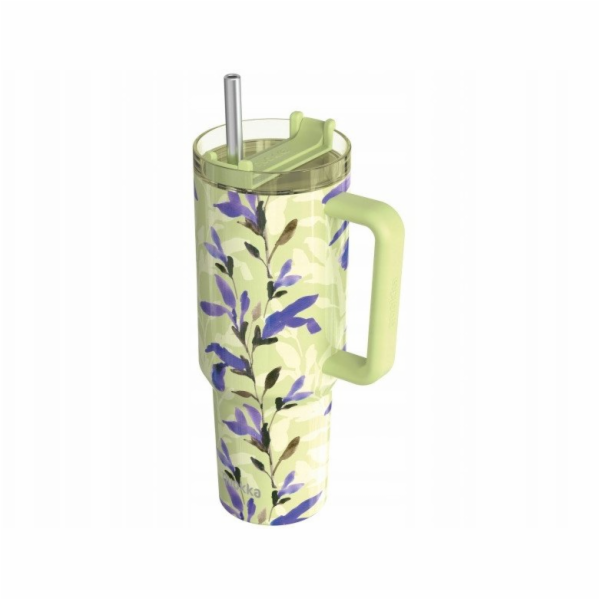 Quokka Stream - Termohrnek z nerezové oceli 1200ml s brčk...