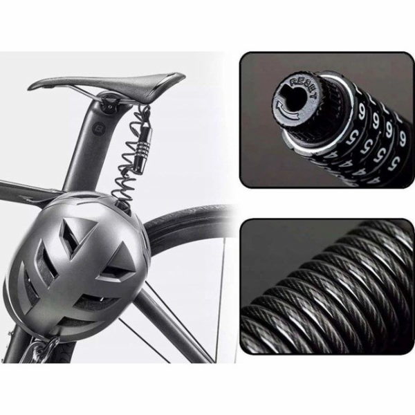 Rockbros T609 Zámek na kolo Cipher 1,5 m černý