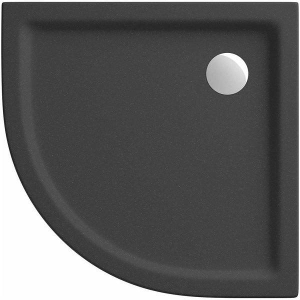 Cersanit PŮLKRUHOVÁ SPRCHOVÁ VANIČKA TAKO 80X4 MATNÁ ČERNÁ