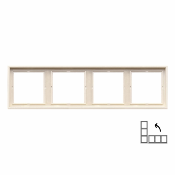 Čtyřmístný rám LIREGUS MODERN, matná písková barva