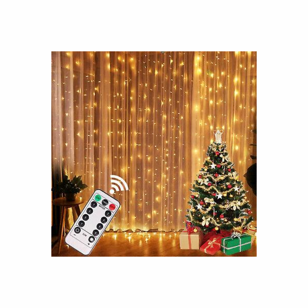 LED světelná clona, 4x3 m, teplá bílá, 360 LED diod