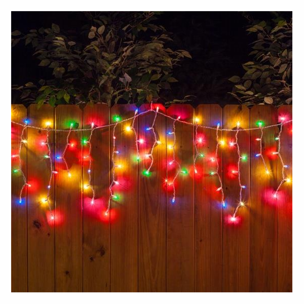 Světelný řetěz ve tvaru rampouchu, 12 m, různé barvy, 476...
