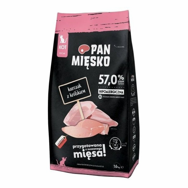 PAN MIĘSKO Chicken with rabbit XS - suché krmivo pro kočk...