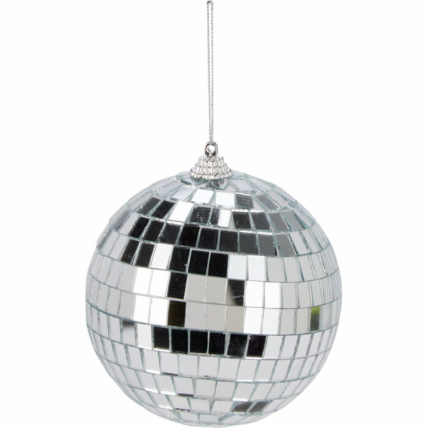 Vánoční hračka na stromeček, stříbrná, 10 cm