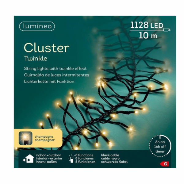Elektrická girlanda Cluster Soft White 494955, 10,5 let
