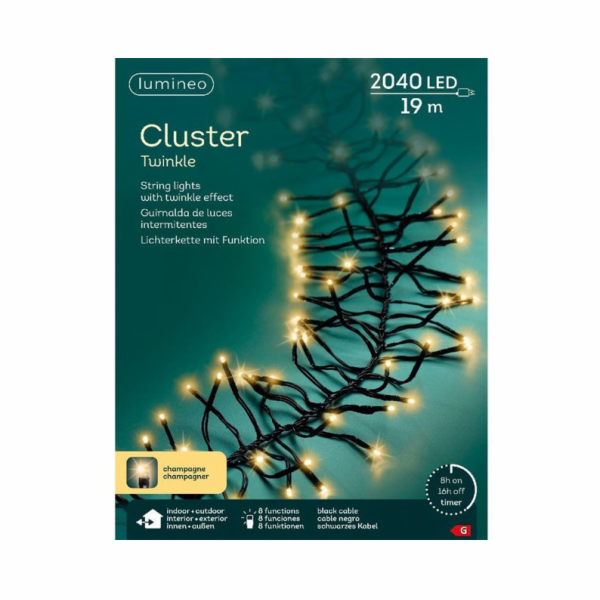Elektrická girlanda Cluster Soft White 494957, 19 let