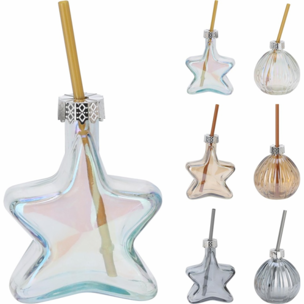 Vánoční sklenice s brčkem, sklo, 0,2 l