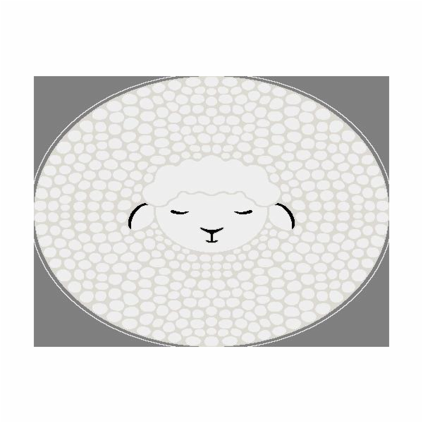 Koberec Domoletti Elio dětský 2319 260, bílý, 120 x 120 cm