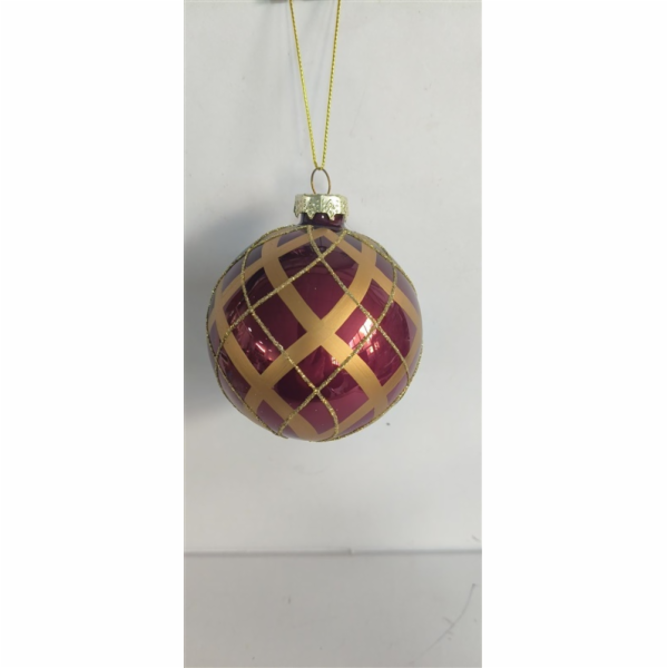 Vánoční hračka na stromeček Christmas Touch, 8 cm, sklo