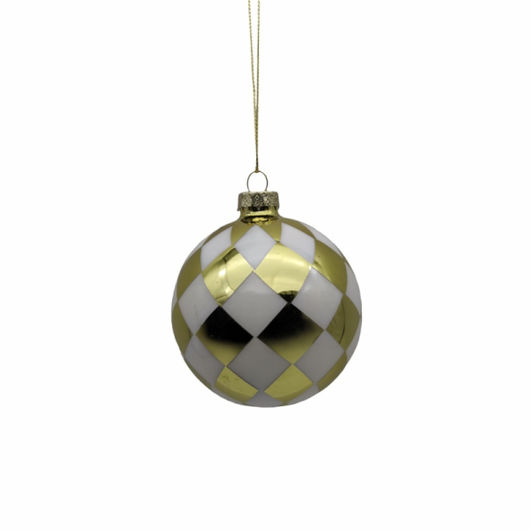 Vánoční hračka na stromeček Christmas Touch, 8 cm, sklo