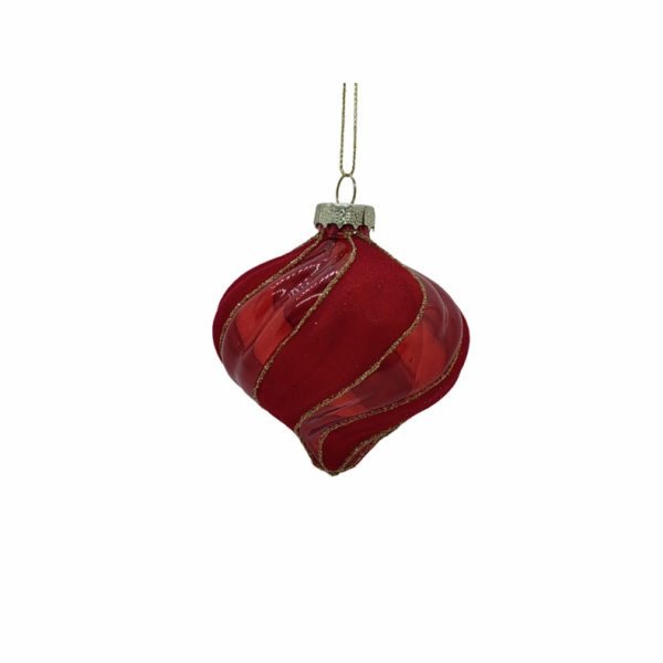 Vánoční hračka na stromeček Christmas Touch, 8 cm, sklo